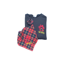 Custom Matching Paw Print Sweatshirt & Dog Bandana Set