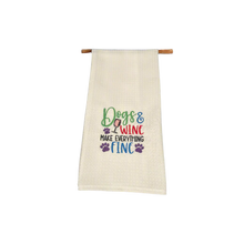Dog & Wine Towel