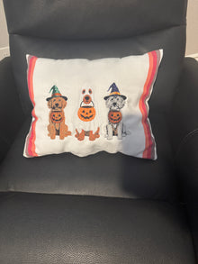 Halloween Doodle Dog Pillow
