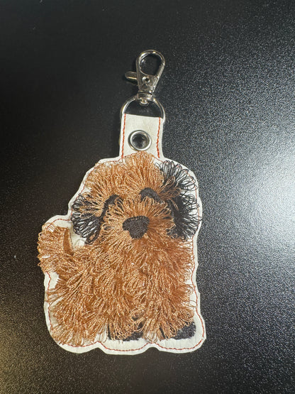 Fluffy Dog Keychain