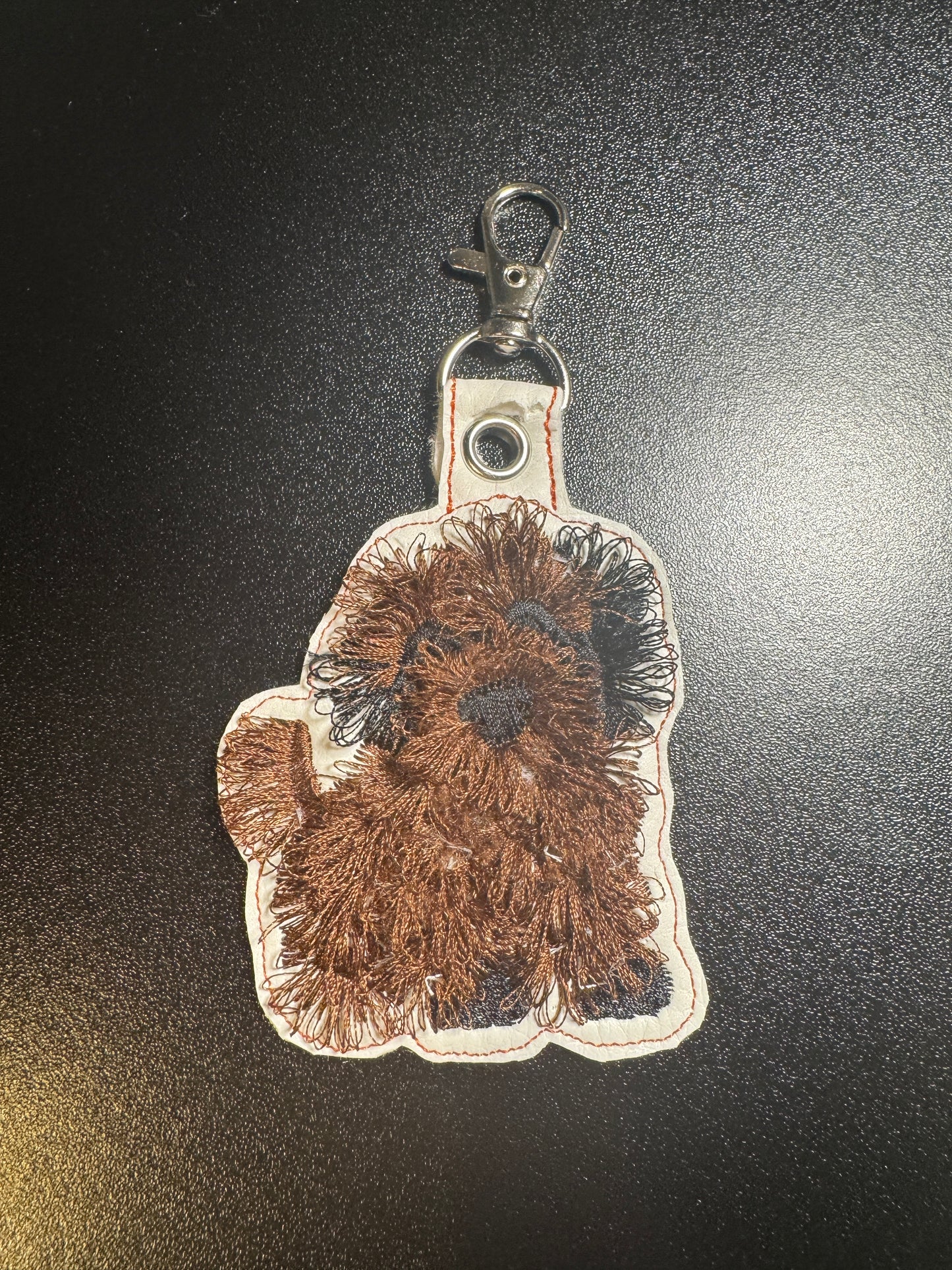 Fluffy Dog Keychain