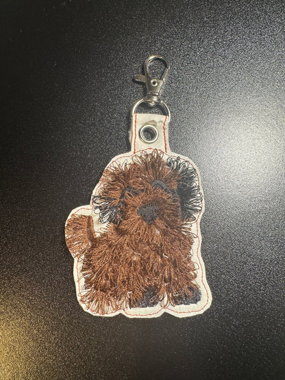 Fluffy Dog Keychain