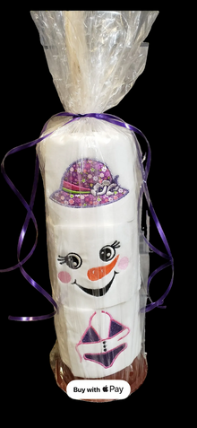 Toilet Paper Snowman Tower