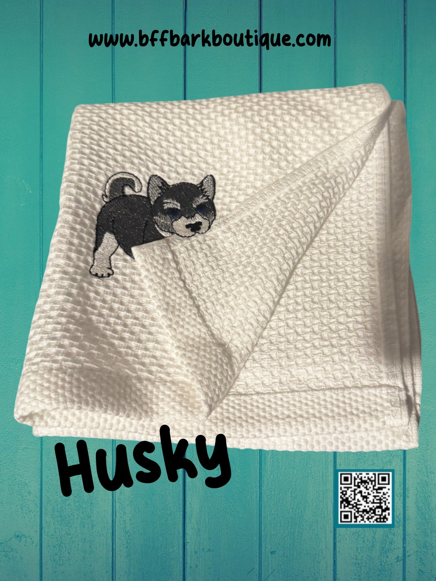 Dog Thieves Towels - 50+ Breeds to choose from.   White Towel