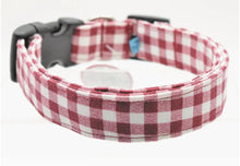 Maroon Gingham Collar